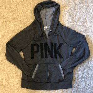 Pink Victoria Secret zip up hooded jacket